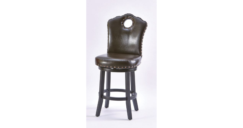 lot 98 image: Nailhead Swivel Stool open box $139...
