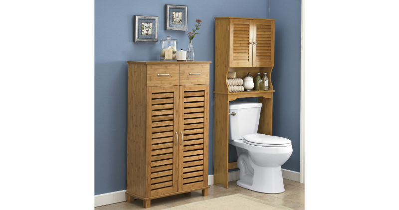 lot 133 image: Bamboo Towel Cabinet open box Retai...