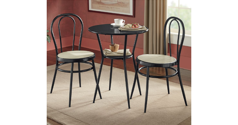 lot 150 image: Black Bistro Chairs only , open box...