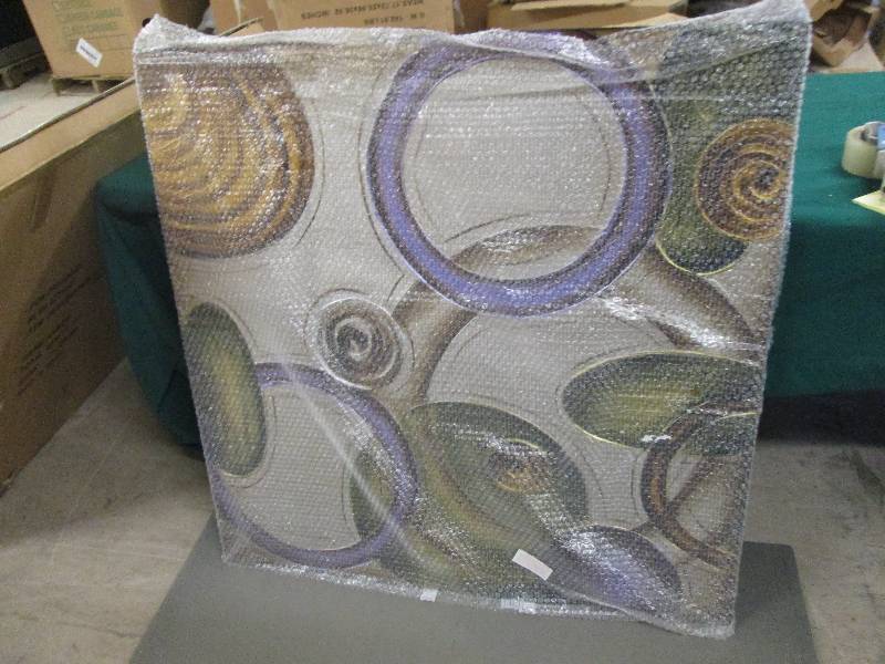 lot 33 image: Dancing Circles Canvas Print open b...