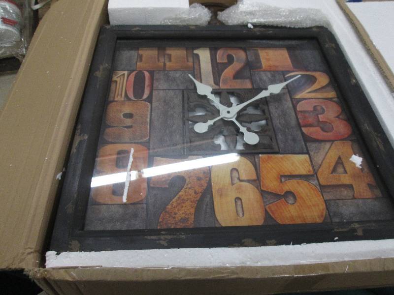 lot 78 image: Color by Number Wall Clock open box...