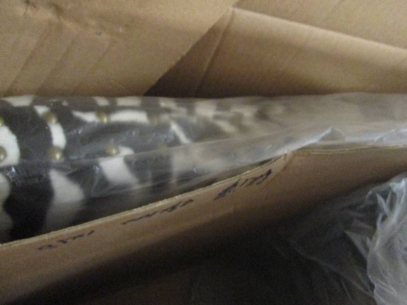 lot 94 image: Zebra Nailhead Chair open box Retai...