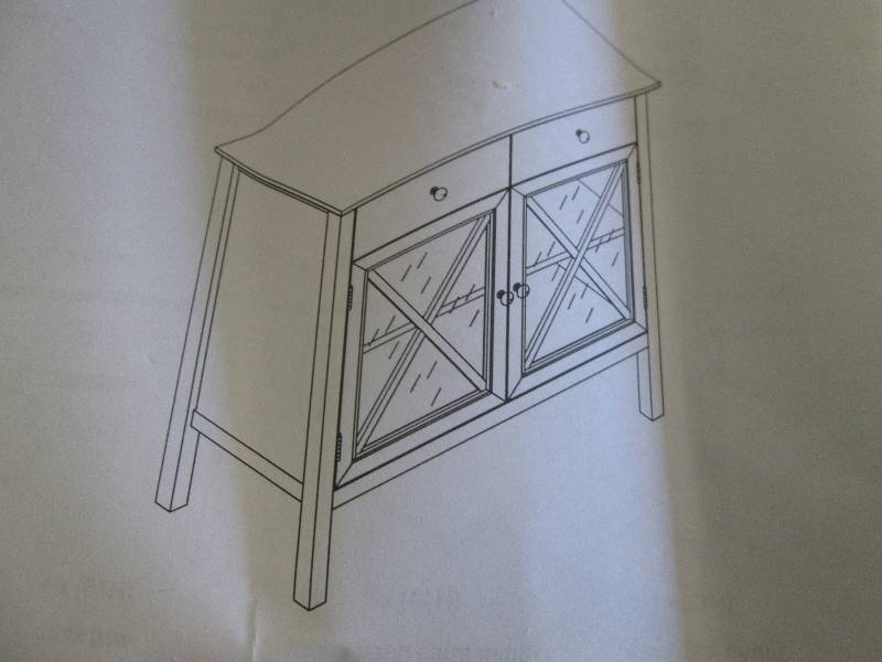 lot 134 image: 2 Door 2 Drawer Cabinet open box Re...