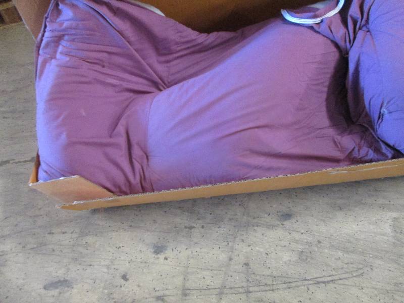 lot 142 image: Lounger Sofa Bed- Purple (shown in ...