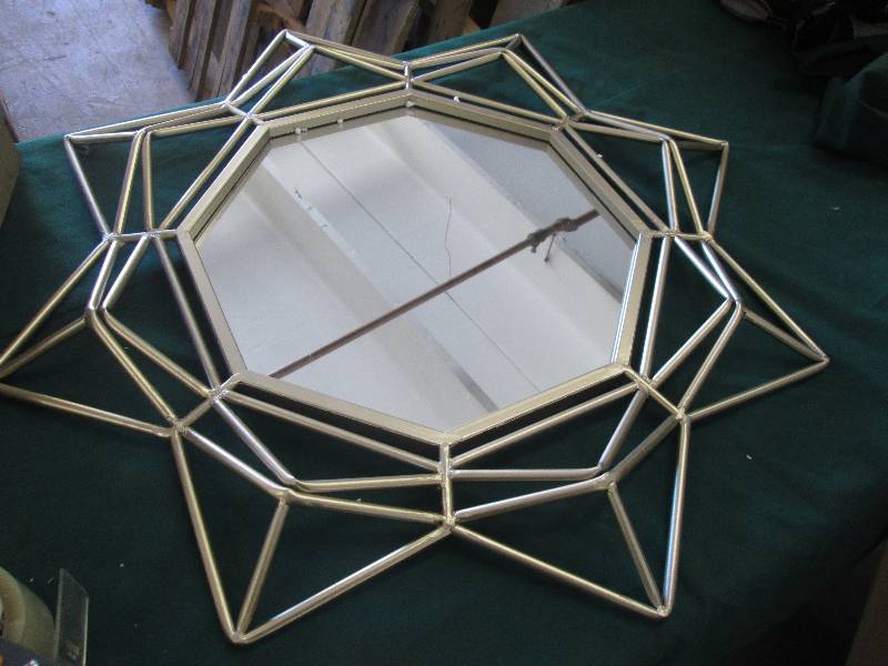 lot 143 image: Geometric Mirror open box Retail $1...