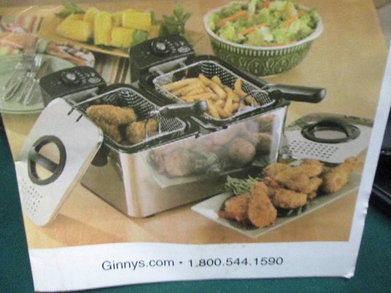lot 175 image: Ginnys Dual Basket Deep Fryer open...