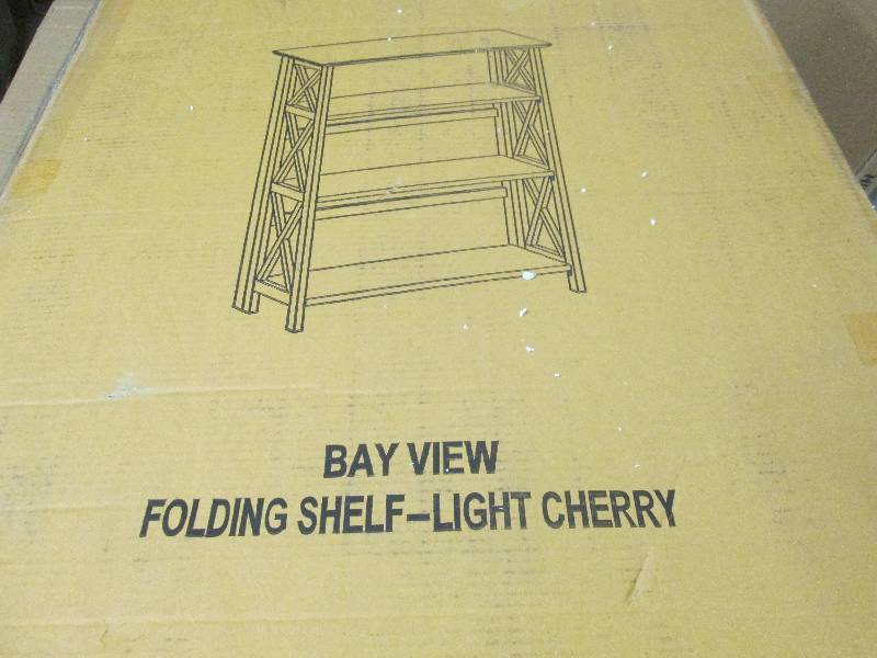 lot 181 image: Folding Shelf Light Cherry open box...