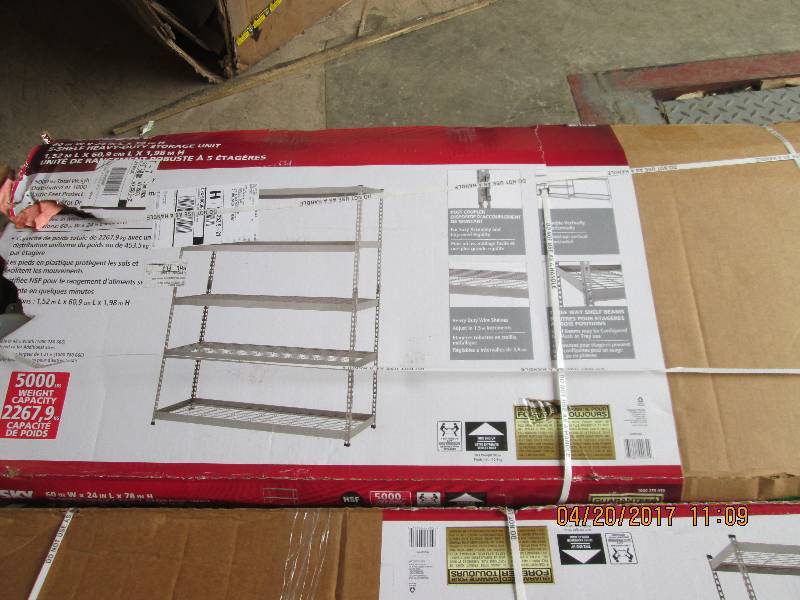 lot 28 image: husky 5 shelf heavy duty storage un...