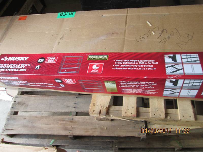 lot 31 image: husky 5 shelf heavy duty weldd stor...