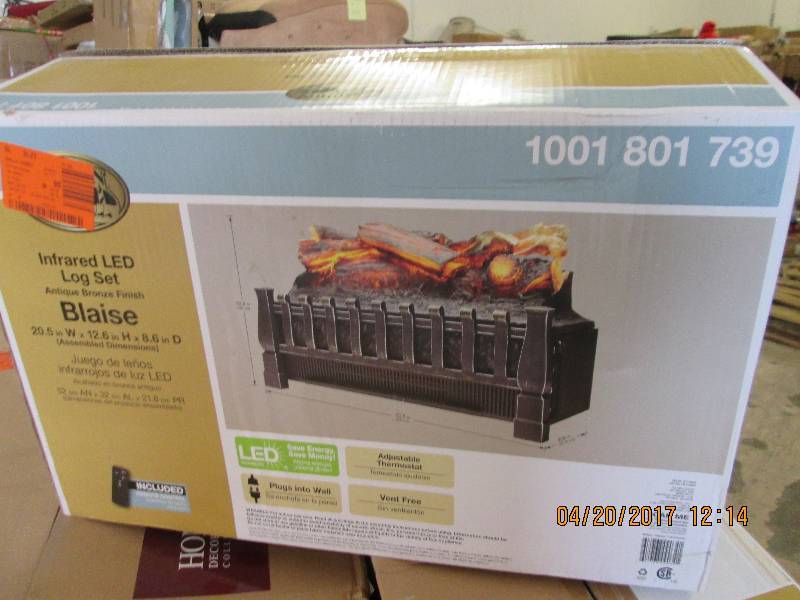 lot 41 image: hampton bay infrared LED log set op...