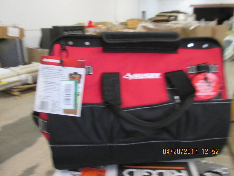 lot 51 image: husky 20 tool tote with magnetic c...