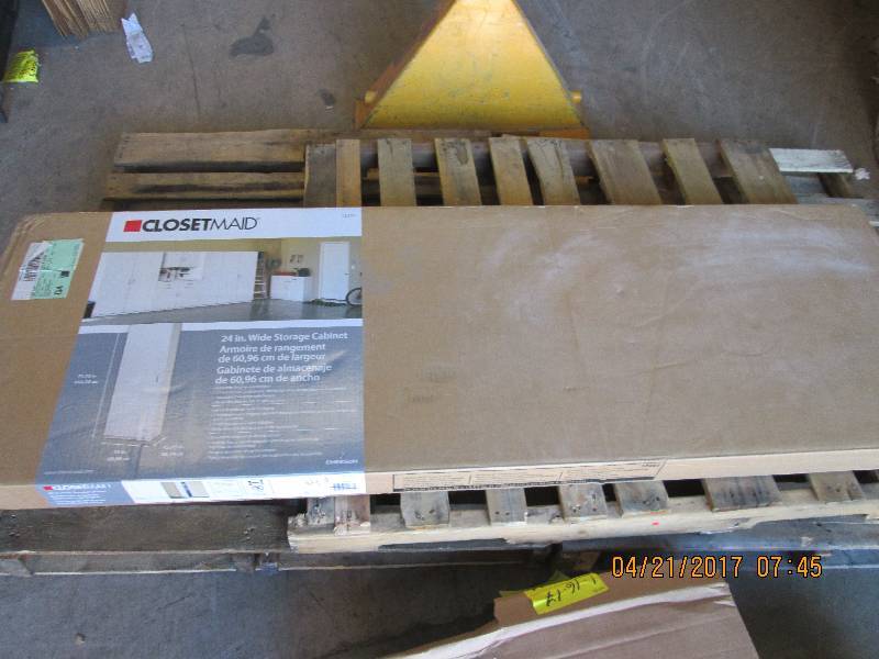 lot 57 image: closetmaid 24 wide storage cabinet...