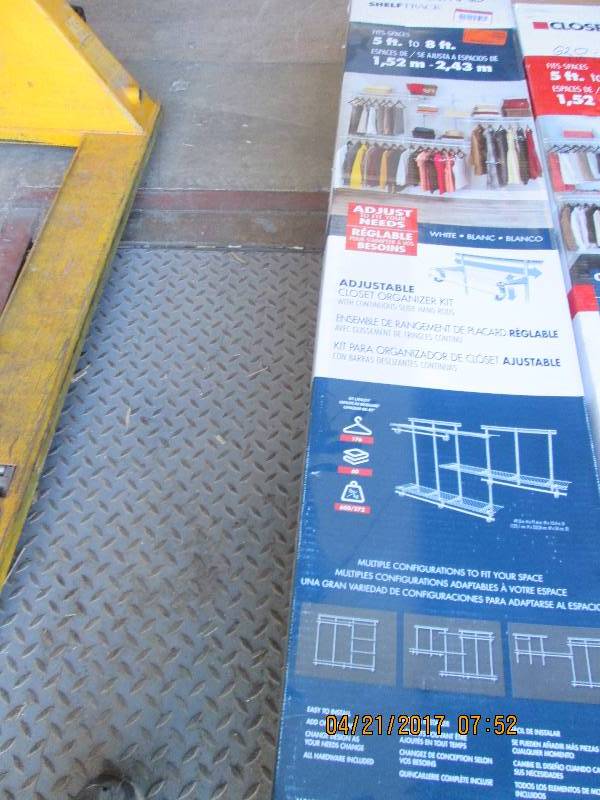 lot 60 image: closetmaid shelf track adjustable o...