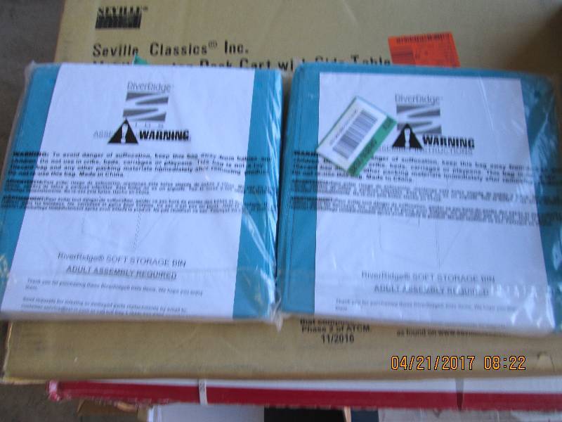 lot 69 image: 2 river ridge soft storage bins new...