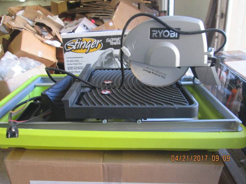 lot 84 image: ryobi tile saw open box tested and ...
