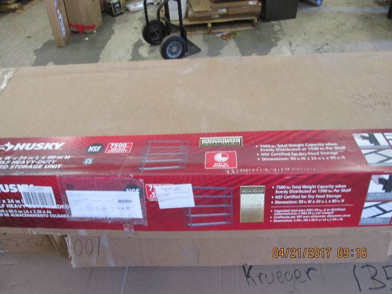 lot 87 image: husky 5 shelf heavy duty weldd stor...