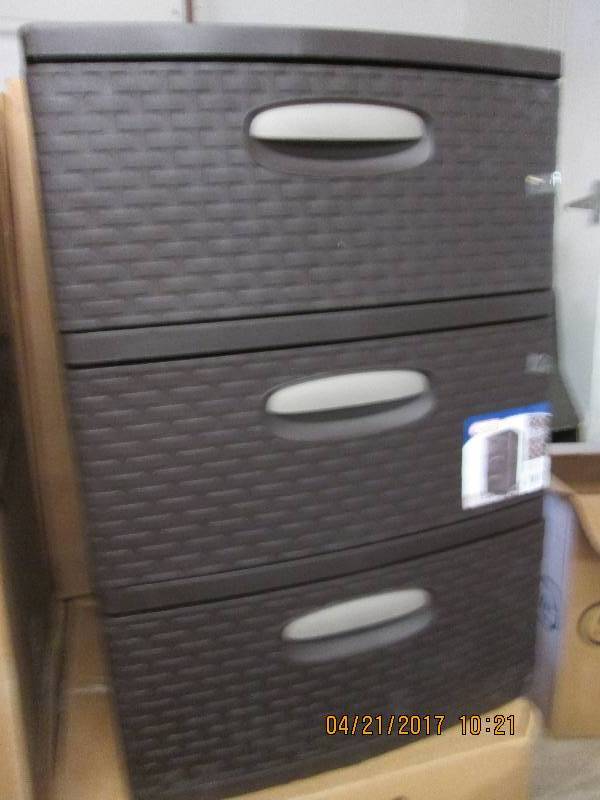 lot 95 image: new sterilite weave 3 drawer unit 1...