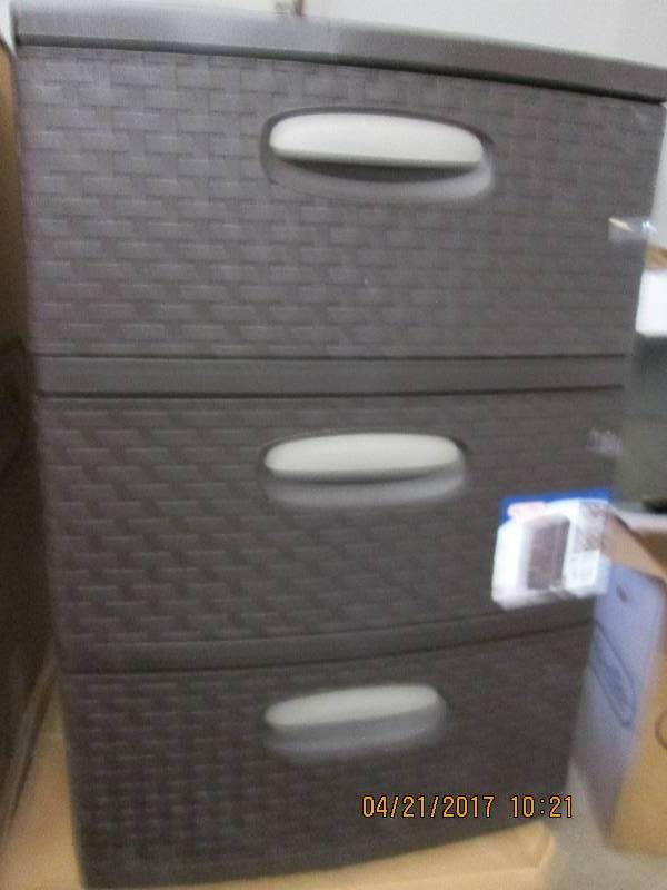 lot 96 image: new sterilite weave 3 drawer unit 1...