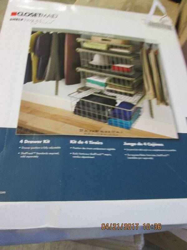 lot 100 image: closetmaid shelf track nickle open ...