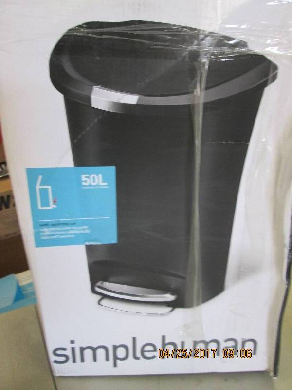 lot 149 image: simple human 50 liter semi-round tr...