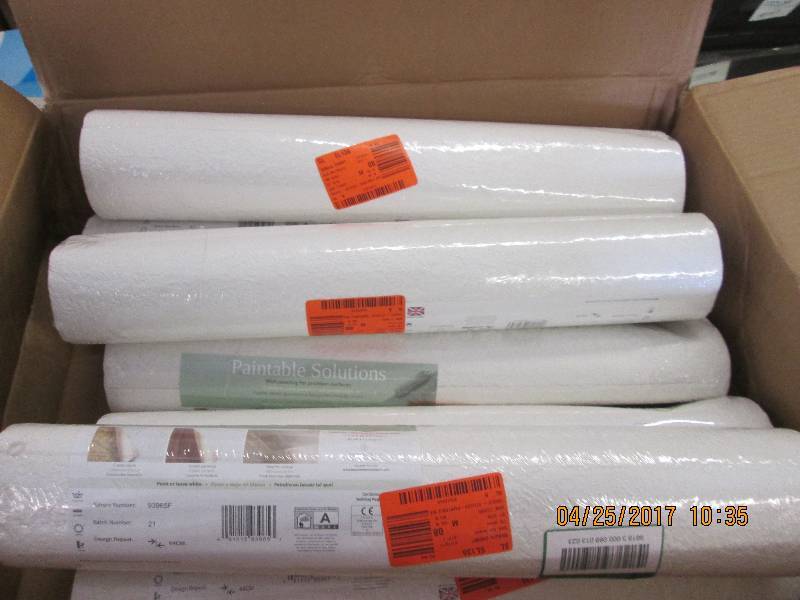 lot 151 image: 7 rolls of paintable solutions wall...