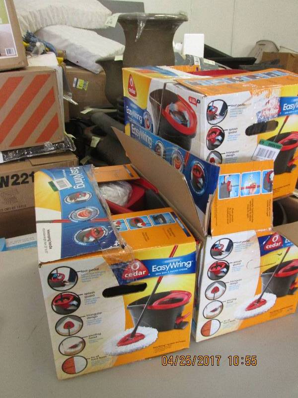 lot 155 image: 3 cedar easywring mop open box miss...