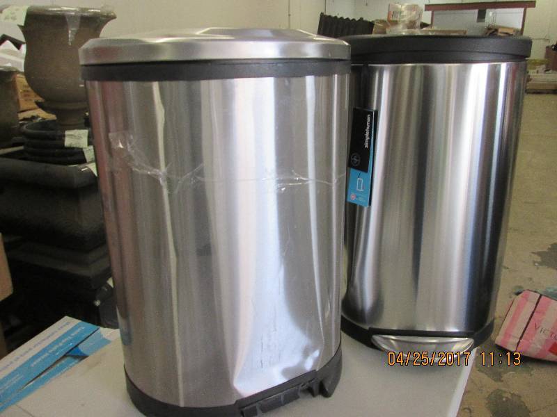 lot 156 image: 2 garbage cans both are dented ...