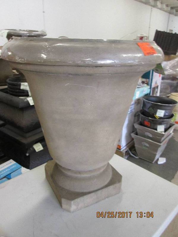 lot 180 image: 29.25 bell planter bottom is broke...
