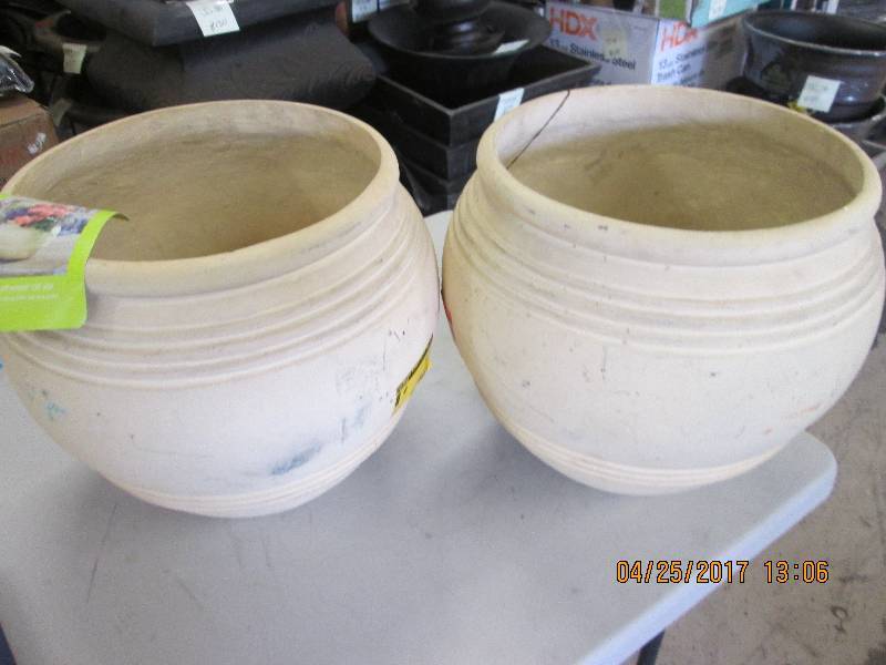 lot 181 image: 2- 16 southwest oil jar planters n...