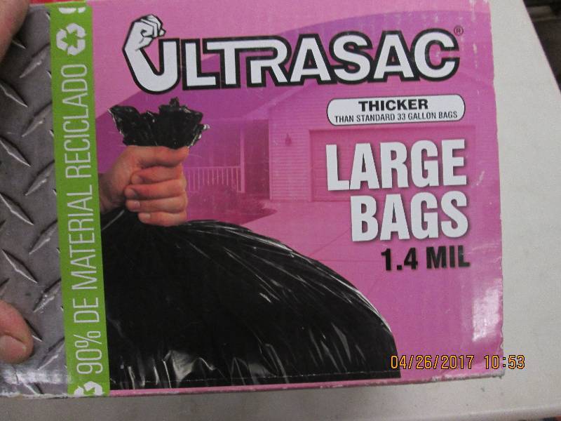 lot 219 image: 1 box of ultrasac large bags 33 gal...
