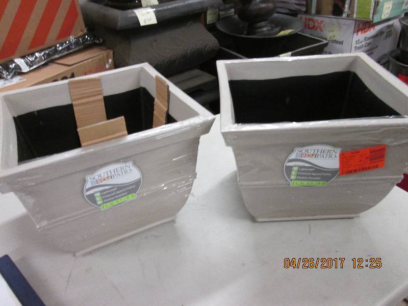 lot 247 image: 2 new 14 planters ...