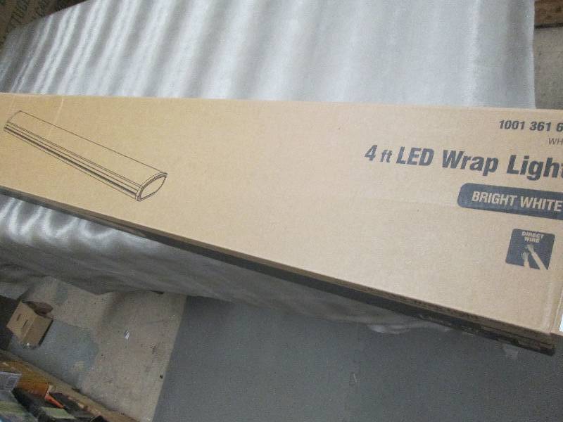 Commercial Electric 4 ft LED White ...