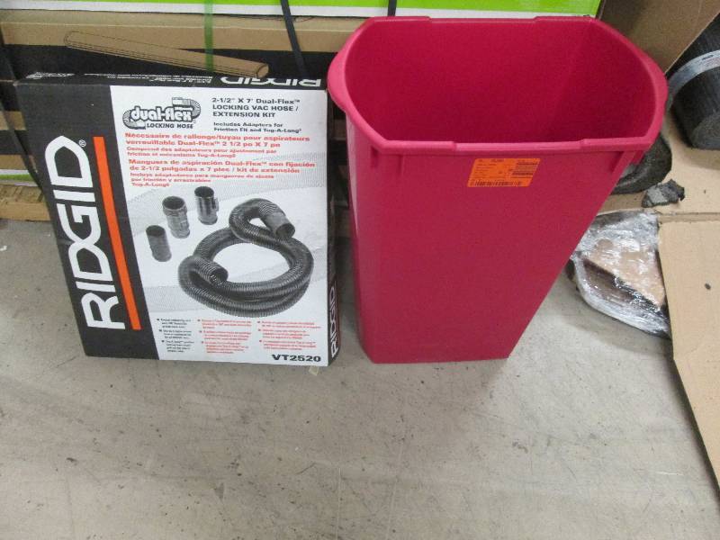 Ridgid Locking Vac Hose, Red Waste ...