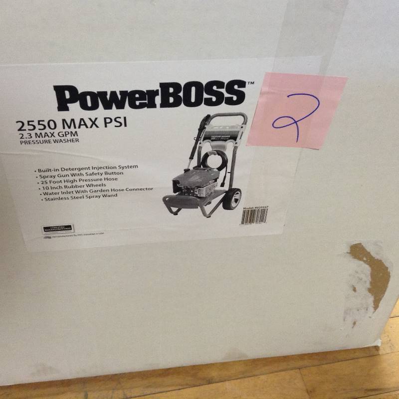 lot 2 image: PowerBoss 2550 MAX PSI 2.3 Max GPM Preassure Washer