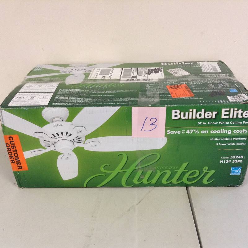 lot 13 image: Hunter Builder Elite 52 in white
