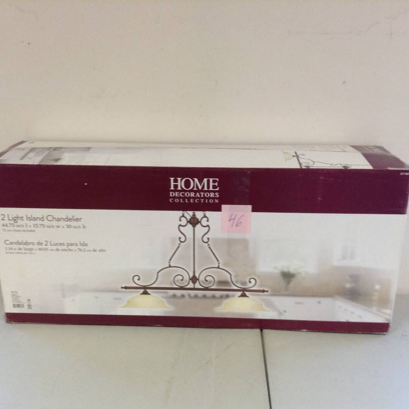 lot 46 image: Home Decorators 2 Light Island Chandelier