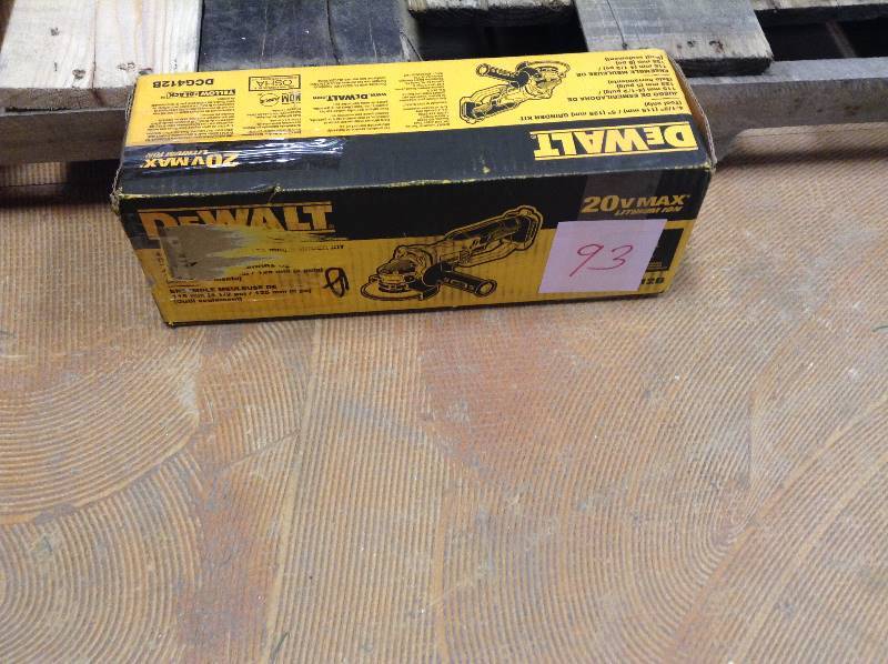 lot 93 image: Dewalt 20-Volt Max Lithium-Ion 4-12 in. Cordless Grinder (Tool-Only)