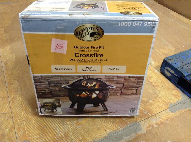 lot 112 image: Hampton Bay Outdoor Fire Pit Crossfire