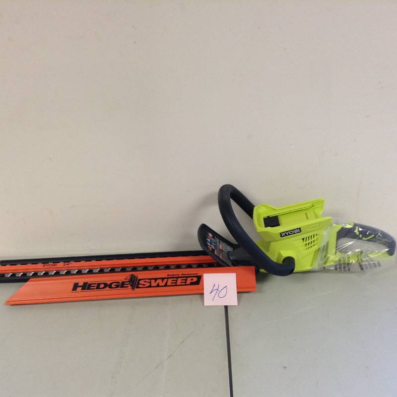 lot 40 image: Ryobi 40V 24 in Cordless Hedge Trimmer