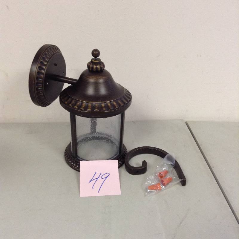 lot 49 image: Home Decorator Small Exterior Wall Lantern