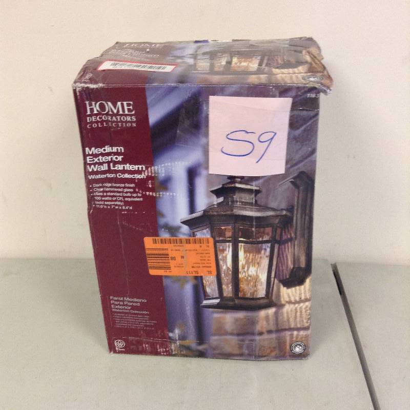 lot 59 image: Home Decorators Medium Exterior Wall Lantern