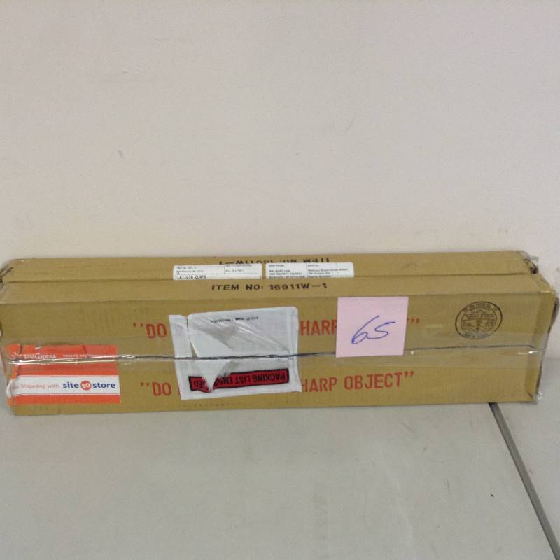 lot 65 image: Lot of 2 Neu Home Glass Shelf with Nickel Rail