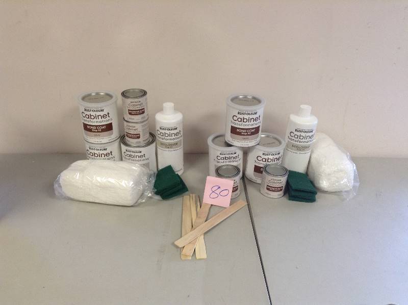 lot 80 image: Rust Oleum Cabinet Pure white lot of 2