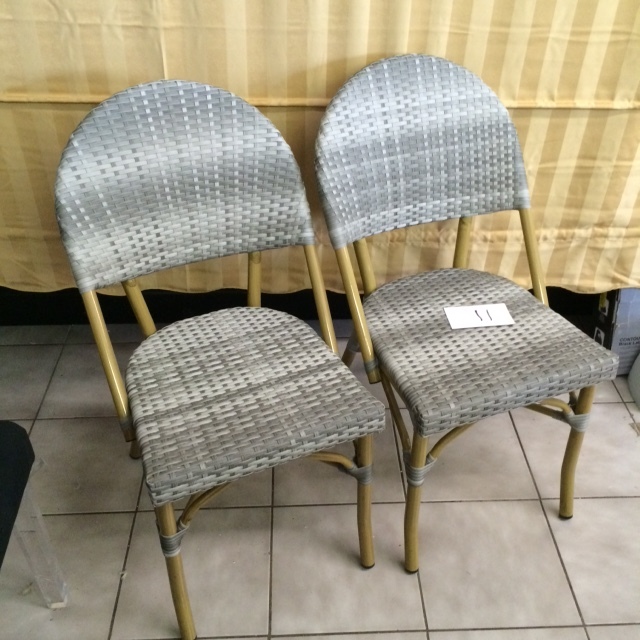2 Small Multi Colored Outdoor Patio Chairs Twin Cities Auction