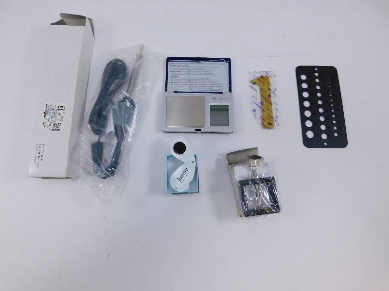 lot 25 image: Jewelry Tools - Soldering Gun, Caliper, PearlBead Vise, Scale