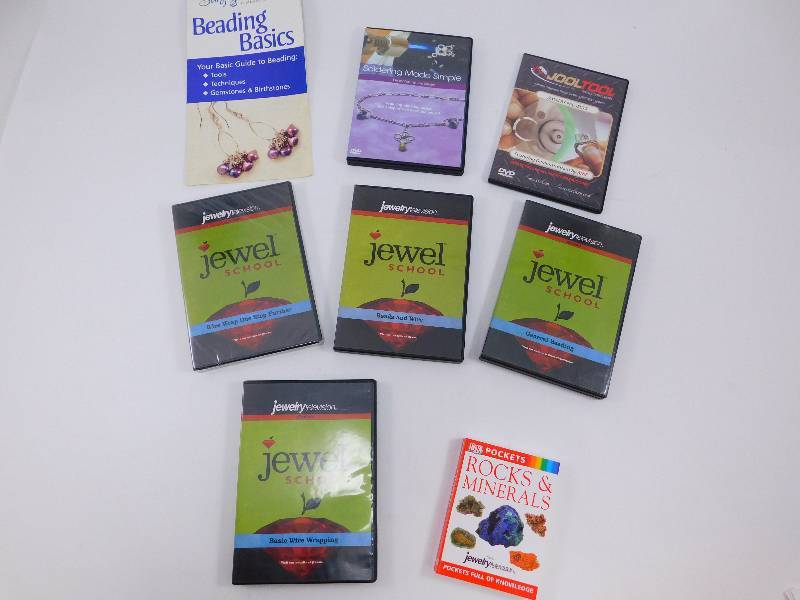 lot 26 image: Lot of 9 Jewelry Making DVDs and Book