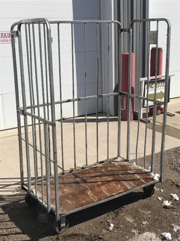 Commercial Rolling Galvanized Material Rack