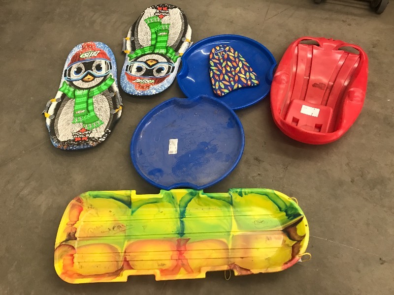 Lot Of Snow Sleds