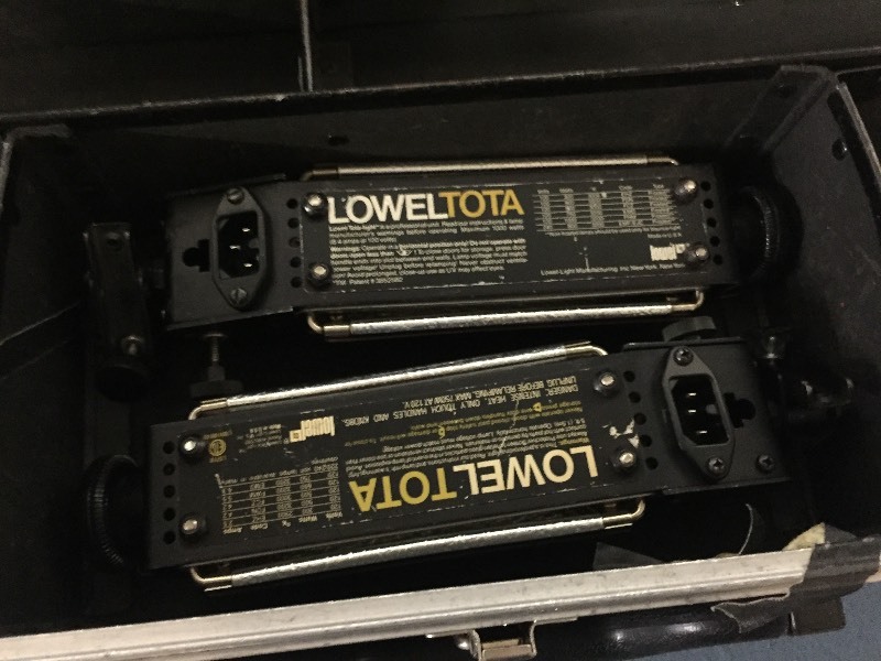 lot 70 image: Pair of Lowel Tota PhotographyVideo Lighting Units & Lighting Travel Case