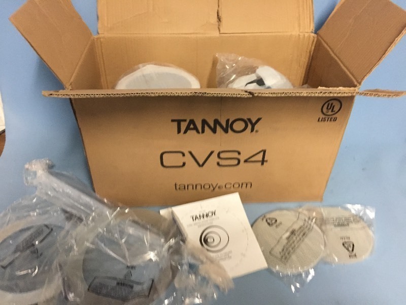 lot 25 image: New in Box  Pair of Tannoy CSV4 70-Volt 4 Audio Ceiling Speakers